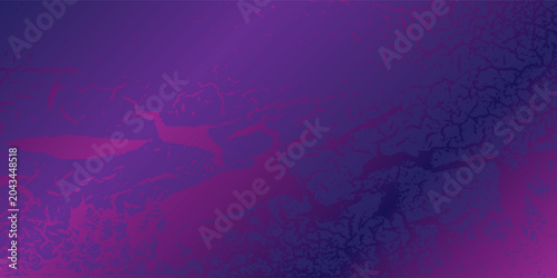 Quadro su tela Mysterious abstract background featuring a deep purple-to-indigo color gradient overlaid with an intricate, symmetrical cracked texture and digital noise artifacts