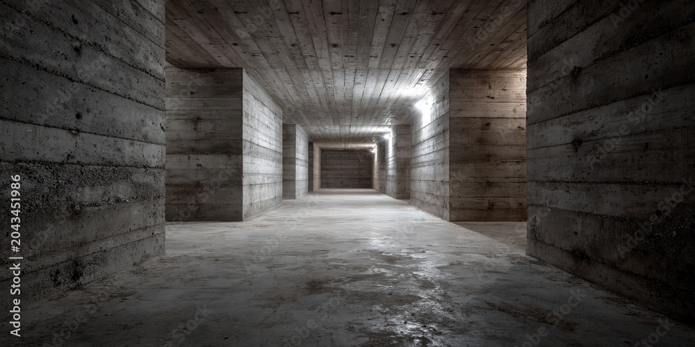 Obraz premium underground bunker - concrete bunker for safety and security