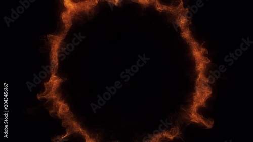 Powerful fire burst explosion effect on transparent background