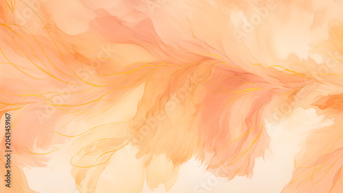 Vibrant Watercolor Background Featuring Soft Pastels and Flowing Ink Patterns in Warm Shades