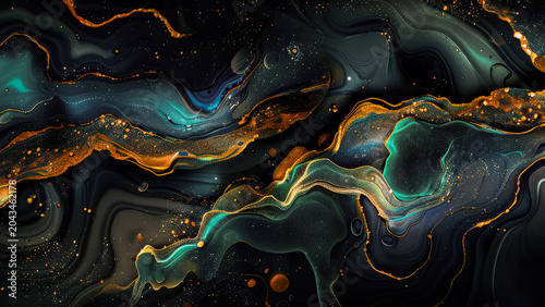 Colorful Abstract Watercolor Background Created With Ink and Marble Textures in Soft Pastel Hues