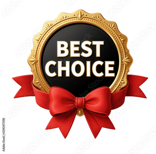 Best Choice Award Seal with Red Bow