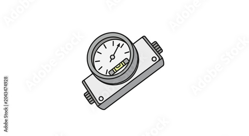 Bild auf Leinwand Pressure gauge industrial device tool.