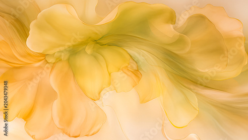 Vibrant Yellow Watercolor Burst With Soft Pastel Hues Creating a Peaceful and Calming Visual Experience
