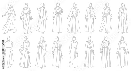 Fotografi Monks in various poses and attire.