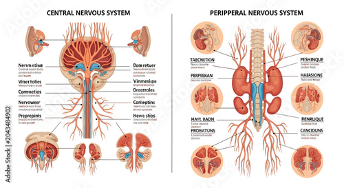 Photos Central and Peripheral Nervous System Anatomy Diagram.