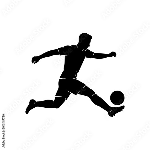 Tableau sur toile football player silhouette