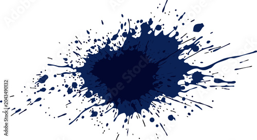 Fotografie Deep indanthrone blue blot with dense center