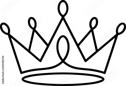 Photos Minimalist Crown Icon - Royal Symbol Outline