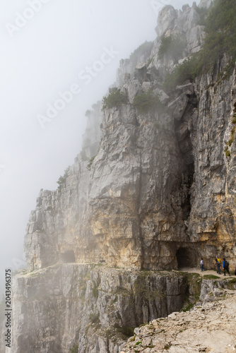 Mountain Trekking Through Historic Alpine Tunnels