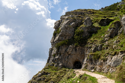 Mountain Trekking Through Historic Alpine Tunnels
