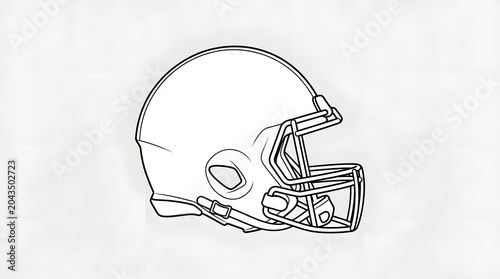 American football helmet isolated on transparent background vector. Generative AI illustration 