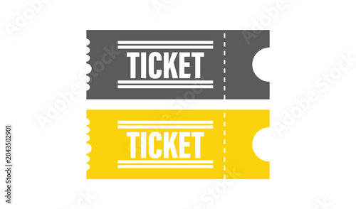 Foto Vector illustration of two colorful ticket stubs