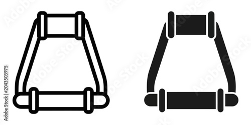 Fotografía Exercise resistance band handles with straps and grips for fitness training and