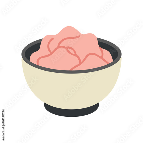 Canvastavla Pink Ice Cream in a Bowl.
