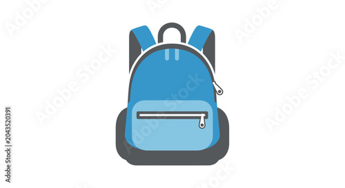 Blue Backpack School Travel Bag.
