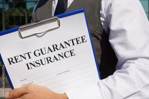 Schilderij op canvas Rent Guarantee Insurance RGI Protection Concept for Landlords and Property Owner