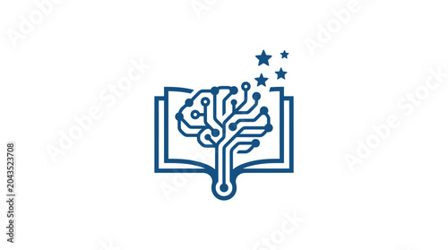 Tableau sur toile Brain coming out of open book.