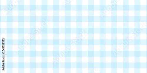Tableau sur toile Seamless Light Blue Gingham Pattern Background