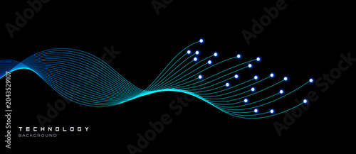 Abstract Data Flow Wave Background with Digital Network Lines and Technology Communication Concept for technology presentations, software branding, website headers, innovation reports, cybersecurity 
