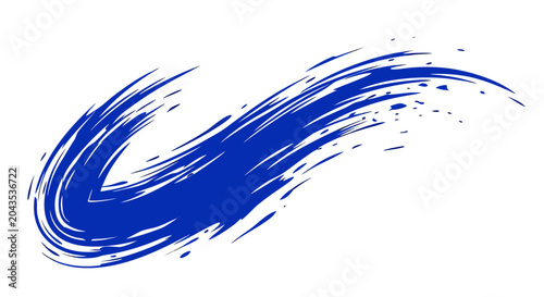 Obraz na plátně Gestural ultramarine stroke with speed trails
