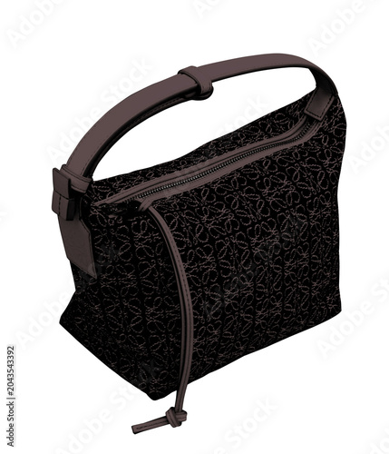 Image of a handbag for fashion on transparent background