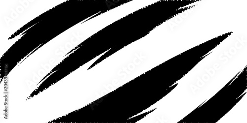 Foto Bold black claw marks streak across a stark white background, evoking a sense of primal power and untamed ferocity