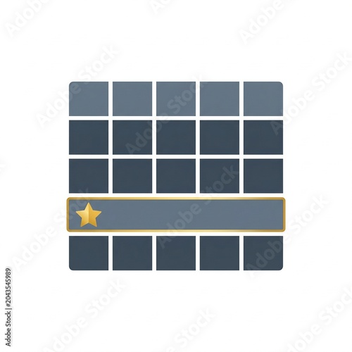 Minimalist solar panel icon with yellow power button on dark grid background