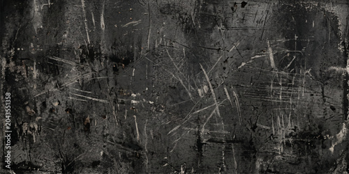 Photos A gritty, abstract texture of weathered concrete, marked by deep scratches and imperfections, evokes a sense of age and resilience