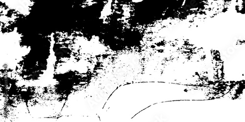 Photos Grungy texture background of abstract black and white brush strokes and distressed elements, evoking a raw and artistic feel