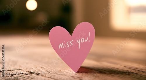 Delicate pink heart card with 