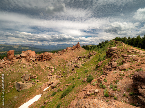 dramatic rock formation in the Colorado Rockies