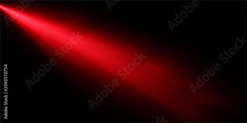 Crimson Light Beam Projection: Intense red spotlight stream with dramatic cinematic glow effect