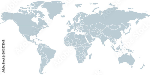 Bild auf Leinwand Modern World Map Design
