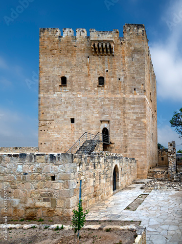The residential tower of Kolossi Castle near the city of Limassol on Cyprus