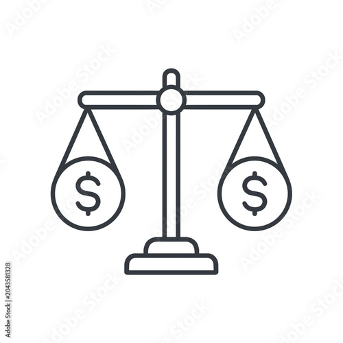 Outline Finance & Money Icon – Balance