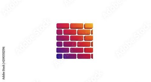 Colorful brick wall texture background.