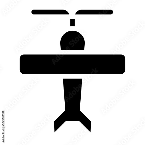 Obraz na plátně Monoplane Icon Style
