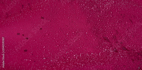 Schilderij op canvas Waterproof fabric texture with rain drops closeup