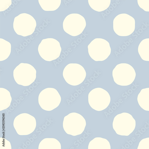 Colorful seamless pattern with hand drawn dots on light background. Abstract artistic texture for textile, wallpaper, wrapping paper and decorative design template for creative project