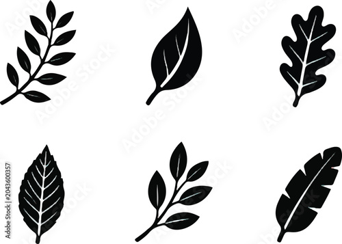 vector set of leaves
