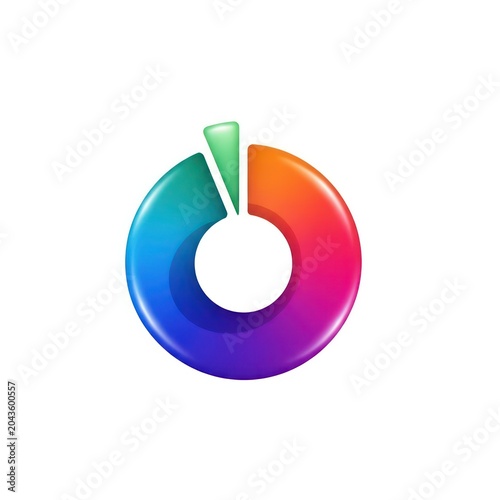 Colorful pie chart logo icon design.