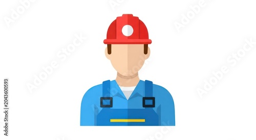 Construction worker in a hard hat.