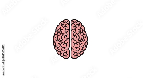 Human Brain Illustration for Science.