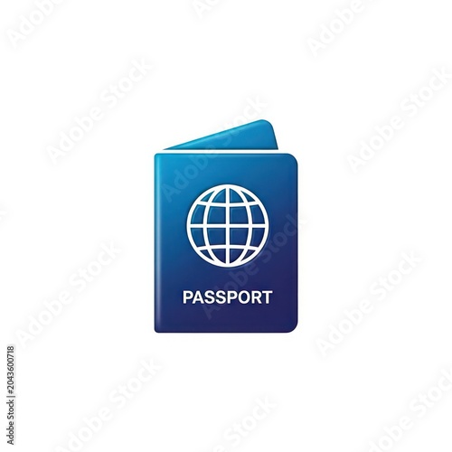 Passport icon with globe symbol.