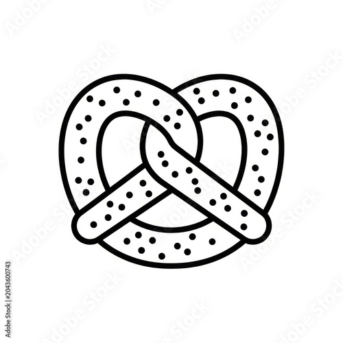 Pretzel icon with black dots.