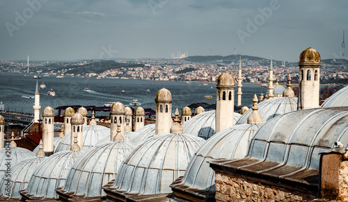The historic Süleymaniye Mosque,in Istanbul, Turkey