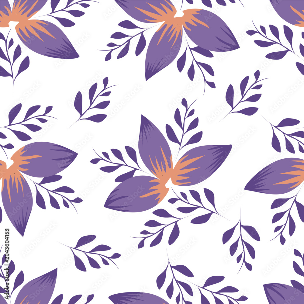 Fototapeta premium seamless pattern with flowers