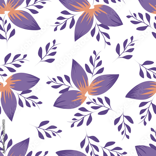 seamless pattern with flowers