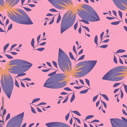 seamless pattern with flowers